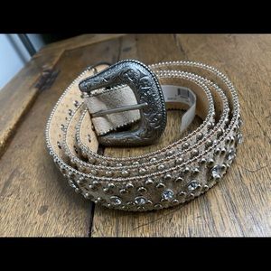 Guess embellished tan belt size XL